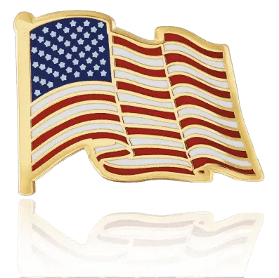 antique american flag pin