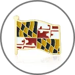 flag pin on uniforms