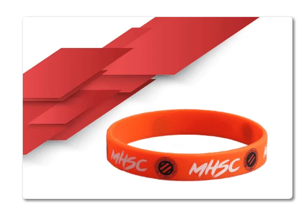 Orange printed wristbands