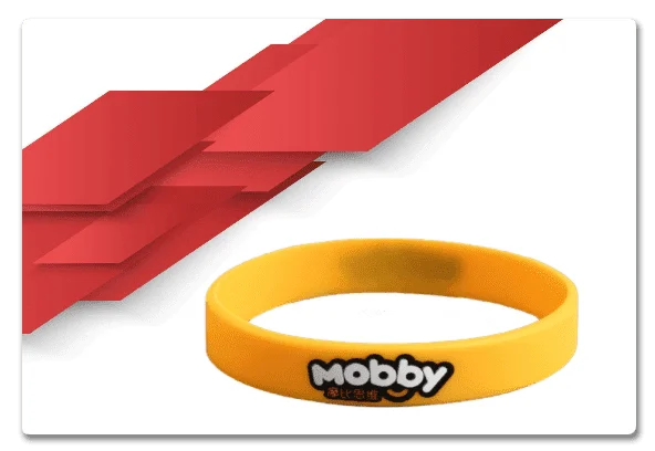 Yellow printed wristbands