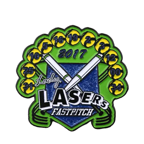 Lady Lasers Baseball Pins Lady Lasers Baseball Pins