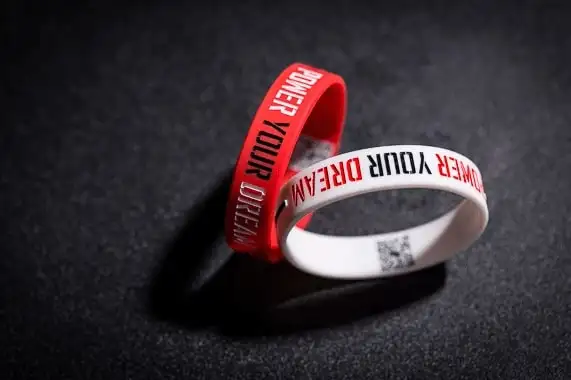 Debossed Wristbands with color-filled Debossed Wristbands with color-filled