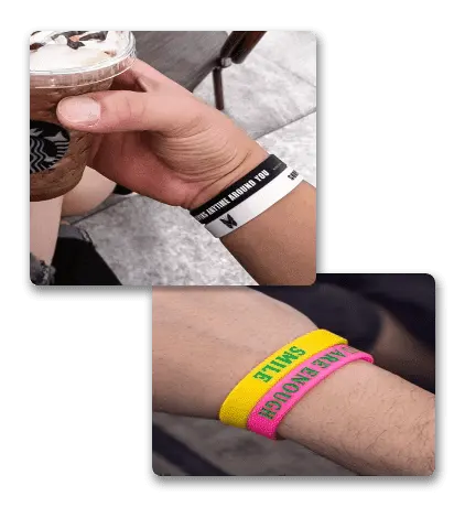 people wear exquisite silicone wristbands