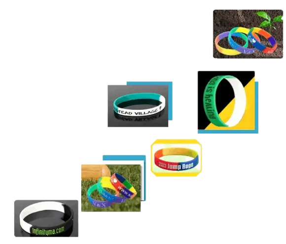 Various segmented wristbands