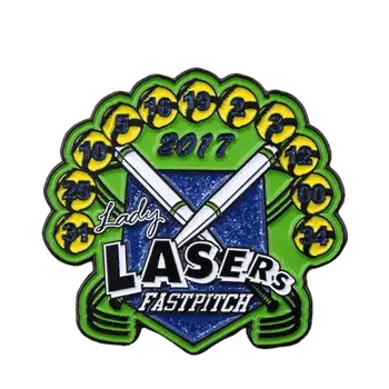 Lady Lasers Baseball Pins