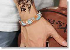 people wear swirled wristbands