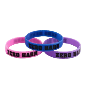 Pink printed wristbands