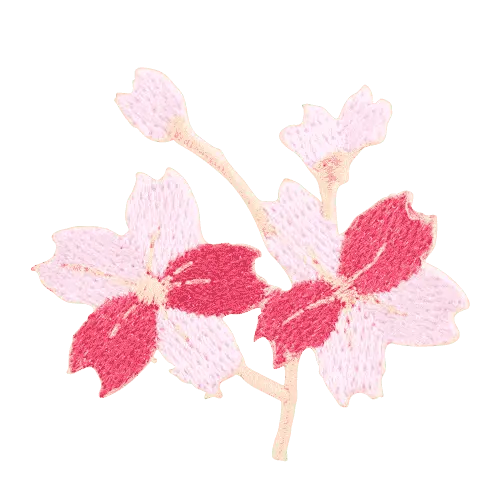 Embroidered flower patch