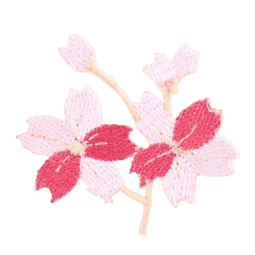 Embroidered flower patch