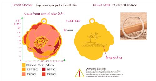  Keychains- poppy for Lexi 0314h- half2