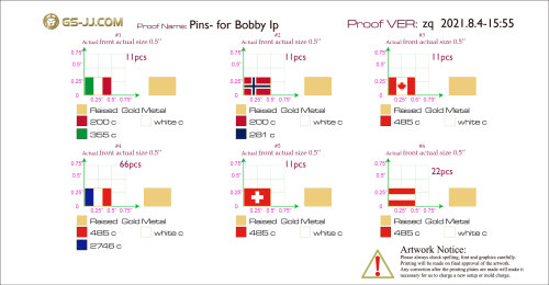 Pins- for Bobby Ip