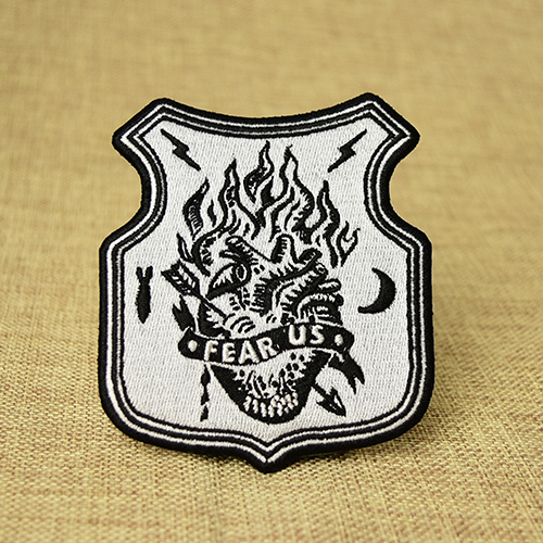 Custom Heart Embroidered Patches