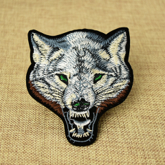 Custom Wolf Embroidered Patches