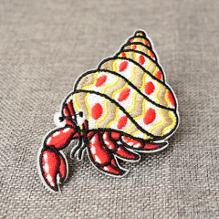 Hermit Crab Embroidered Patches