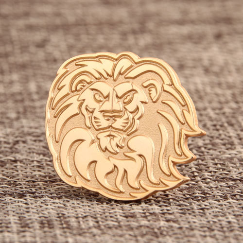 Custom Lion Sandblast Pins