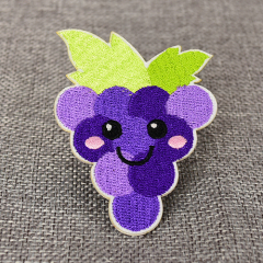 Purple Grape Embroidered Patches