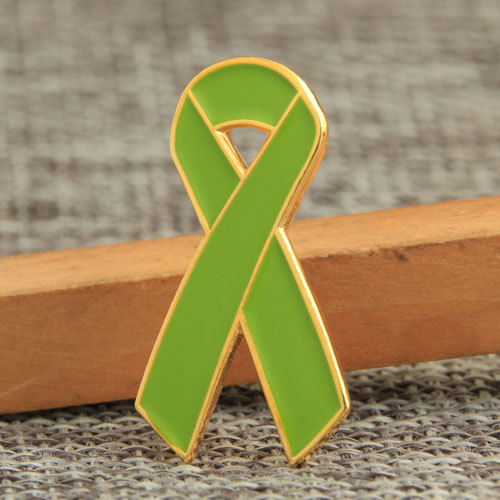 Green Ribbon Soft Enamel Pins