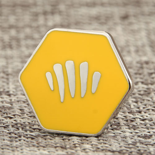 Yellow custom lapel pins