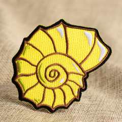 Yellow Conch Embroidered Patches
