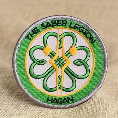 Green Pattern Embroidered Patches