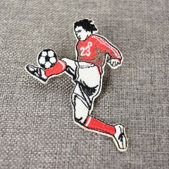 Football Player Embroidered Patches 