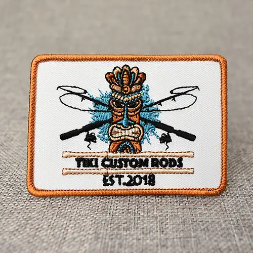 TIKI Custom Rods Embroidered Patches TIKI Custom Rods Embroidered Patches