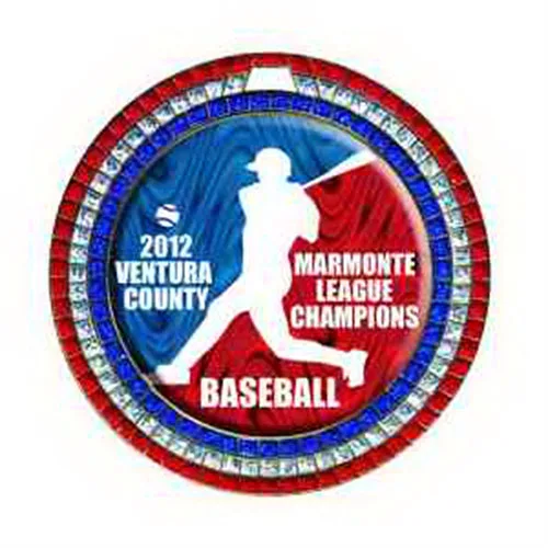 3 Color Crystal Insert Medal (IM-011)