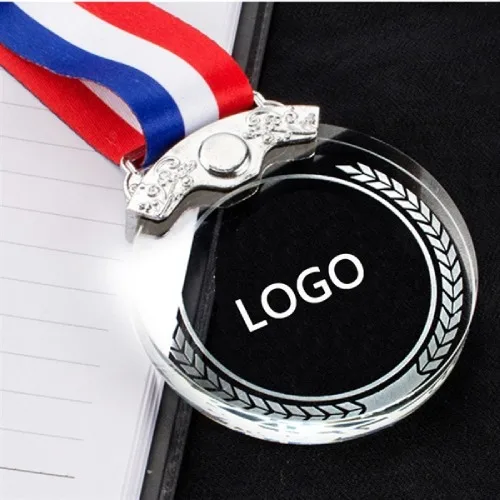 Metal Inlay Crystal Medal AM-007