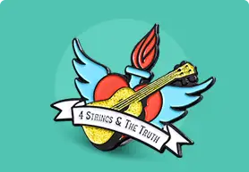 Strings and the truth Lapel Pins