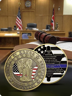 honor & service law enforcement challenge coins