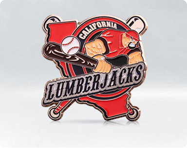 Lumberjacks baseball pins custom