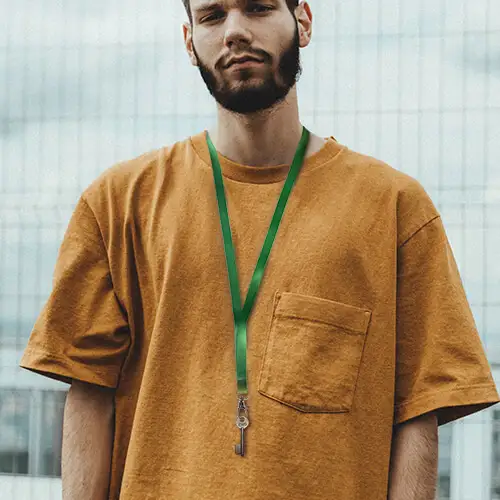 Personalized Nylon Green Lanyards Personalized Nylon Green Lanyards