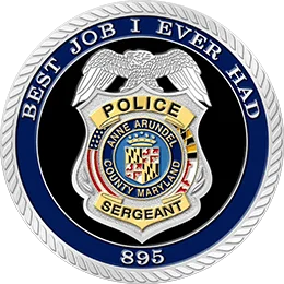 2-D rendering effect of custom police challenge coins