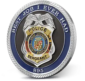 3-D rendering for real-to-life products effect of police challenge coins