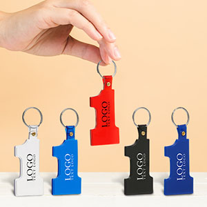 advertising-number-one-shaped-soft-plastic-keychain