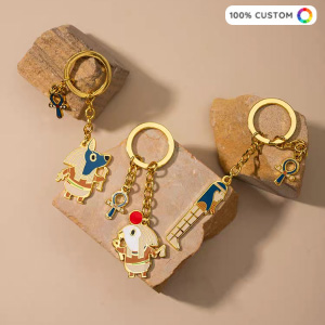 custom-egyptian-pharaoh-enamel-metal-keychains