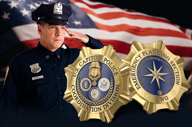 custom the best capitol police department or officer challenge coins