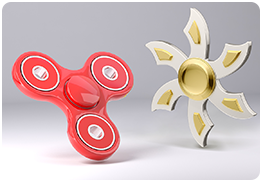 Production and delivery for personalized fidget spinners