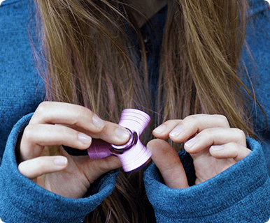 Metal purple fidget spinners