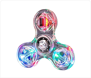 Custom Clear LED Light Fidget Spinner Toys