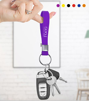 Custom Wristband Silicone Keychains with Logo