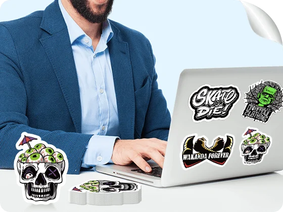 Die cut of Custom Stickers