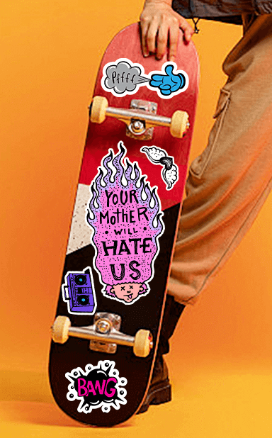 custom stickers for Skateboard decorative
