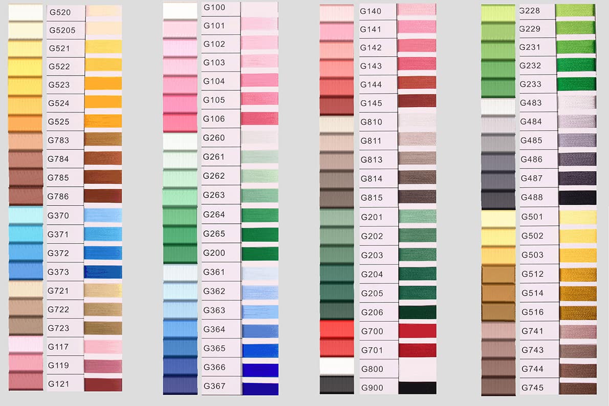 Thread Color Chart,