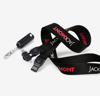 Custom 3 in 1 USB Polyester Lanyards