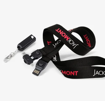 Custom 3 in 1 USB Polyester Lanyards