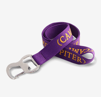 Custom Bottle Opener Polyester Lanyards