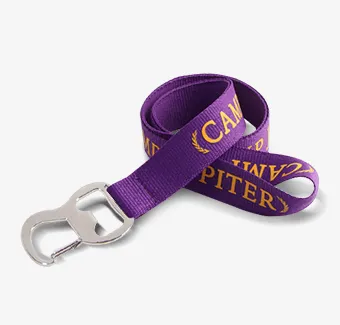 Custom Bottle Opener Polyester Lanyards