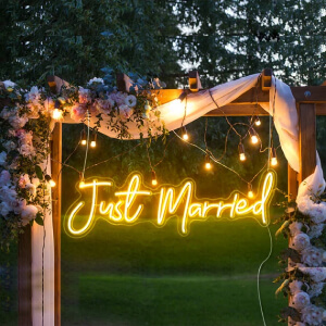 outdoor-just-married-neon-sign