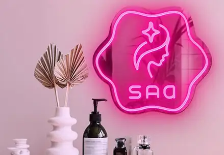 personalized led mirror